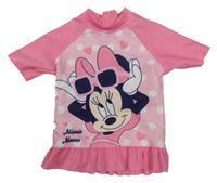 Růžové UV tričko s Minnie Disney