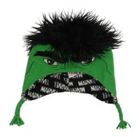 Zeleno-černá fleecová čepice - Hulk Tu