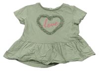 Khaki tunika se srdcem a nápisem River Island