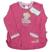 Nové - Růžové pyžamové triko s princeznou