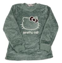 Šedá plyšová mikina s Hello Kitty 