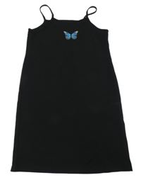 Černé šaty s motýlkem 