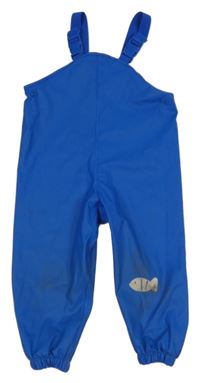 Tmavomodré voděodolné laclové kalhoty 