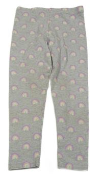 Šedé legíny s duhami 