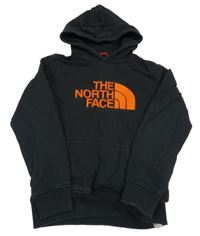 Černo-oranžová mikina s logem a kapucí The North Face