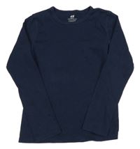 Tmavomodré triko H&M