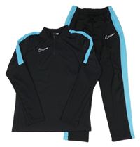 2set - Černo-modrá sportovní mikina s logem + sportovní tepláky Nike