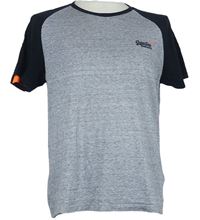 Pánské šedo-černé tričko Superdry 