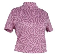 Dámské růžové vzorované crop tričko s kytičkami Primark 