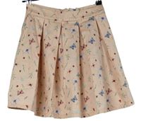 Dámská světlerůžová plátěná sukně s motýlky H&M vel. 32