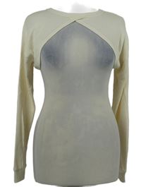 Dámské smetanové žebrované bolerko Zara 