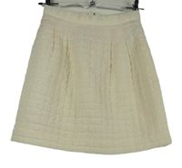 Dámská smetanová prošívaná sukně H&M