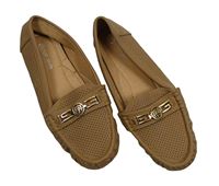 Dámské béžové koženkové mokasíny Top Moda vel. 38