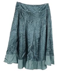 Dámská světlemodrá vzorovaná saténová sukně Monsoon 