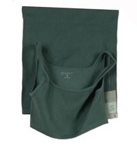 Nové - 2set - Dámský petrolejový žebrovaný sportovní crop top + kraťasy Primark 