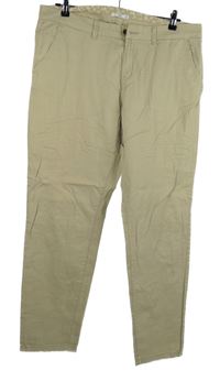 Dámské béžové plátěné chino kalhoty Esprit 