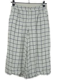 Dámské bílo-černé kostkované culottes kalhoty Forever21