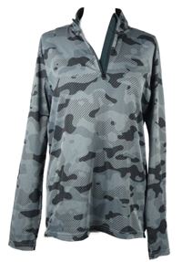 Pánské šedé army sportovní funkční triko Adidas 