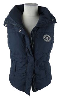 Dámská tmavomodrá šusťáková zateplená vesta Abercrombie&Fitch