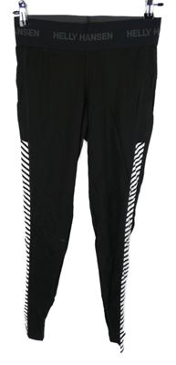 Pánské černé spodní funkní kalhoty s pruhy Helly Hansen