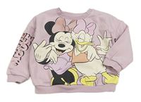 Světlerůžová mikina s Minnie a Daisy Disney