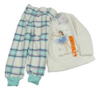 Nové - Bílo-kostkované chlupaté pyžamo s vílou Primark