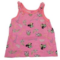 Neonově růžový top s Minnie a Daisy Disney