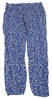 Modro-bílé vzorované lehké kalhoty Alive