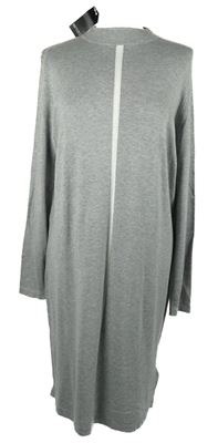 Nové - Dámské šedé pletené šaty s proužkem Esmara 