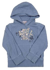 Světlemodrá mikina s potiskem a kapucí H&M