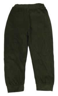 Tamvozelené semišové tepláky 