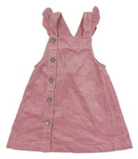 Růžové manšestrové propínací šaty Mothercare