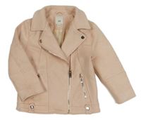 Světlerůžová semišová bunda zn. River Island