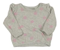 Šedá puntíkatá mikina 