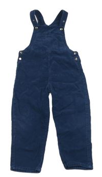 Tmavomodré manšestrové laclové kalhoty Manor