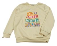 Vanilková mikina s potiskem 