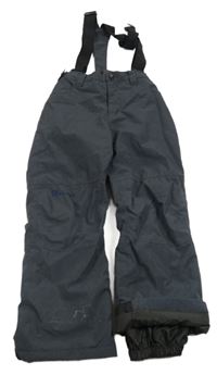 Tmavomodré šusťákové oteplovačky s odepínacími kšandami The Edge