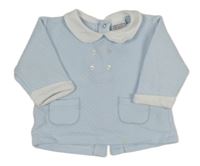 Světlemodrá prošívaná mikina s bíllými lemy Pex