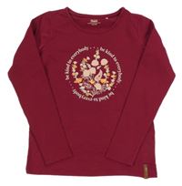 Vínové mikinotriko s kytičkami Yigga