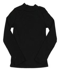 Černé žebrované triko se stojáčkem F&F