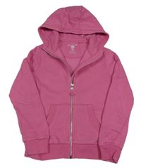 Tmavorůžová propínací mikina s kapucí F&F