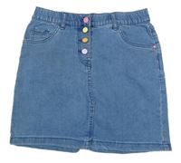 Modrá riflová sukně s barevnými cvočky Alive