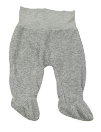 Šedé sametové žebrované polodupky Topomini