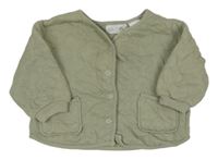 Khaki prošívaná propínací mikina Zara