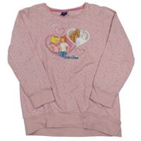 Světlerůžová mikina s hvězdami a obrázkem - Bibi & Tina