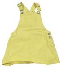 Žluté puntíkované riflové laclové šaty F&F