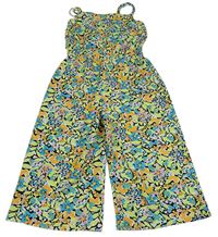 Barevný culottes overal s kytičkami Primark