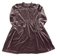 Fialové sametové šaty Name it 