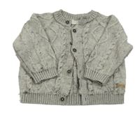 Šedý vzorovaný propínací svetr Chicco