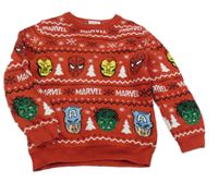 Červený svetr s hrdiny Tu